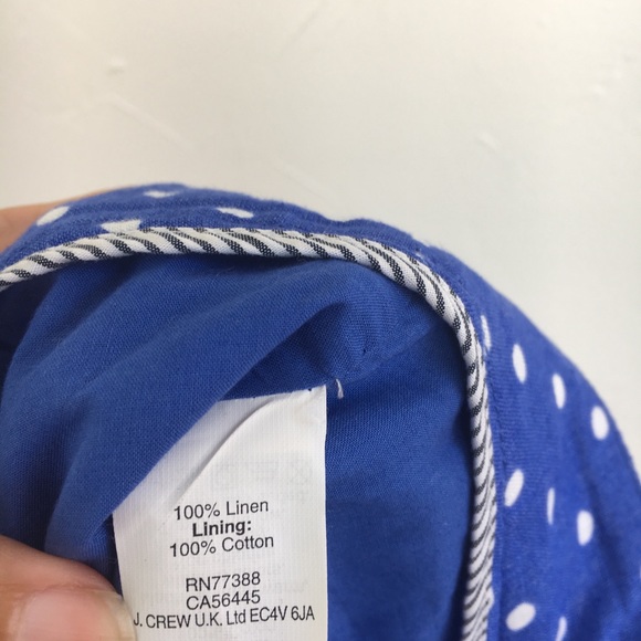 J. Crew Boardwalk Linen Skirt In Polka Dot Size 0 - Picture 7 of 7